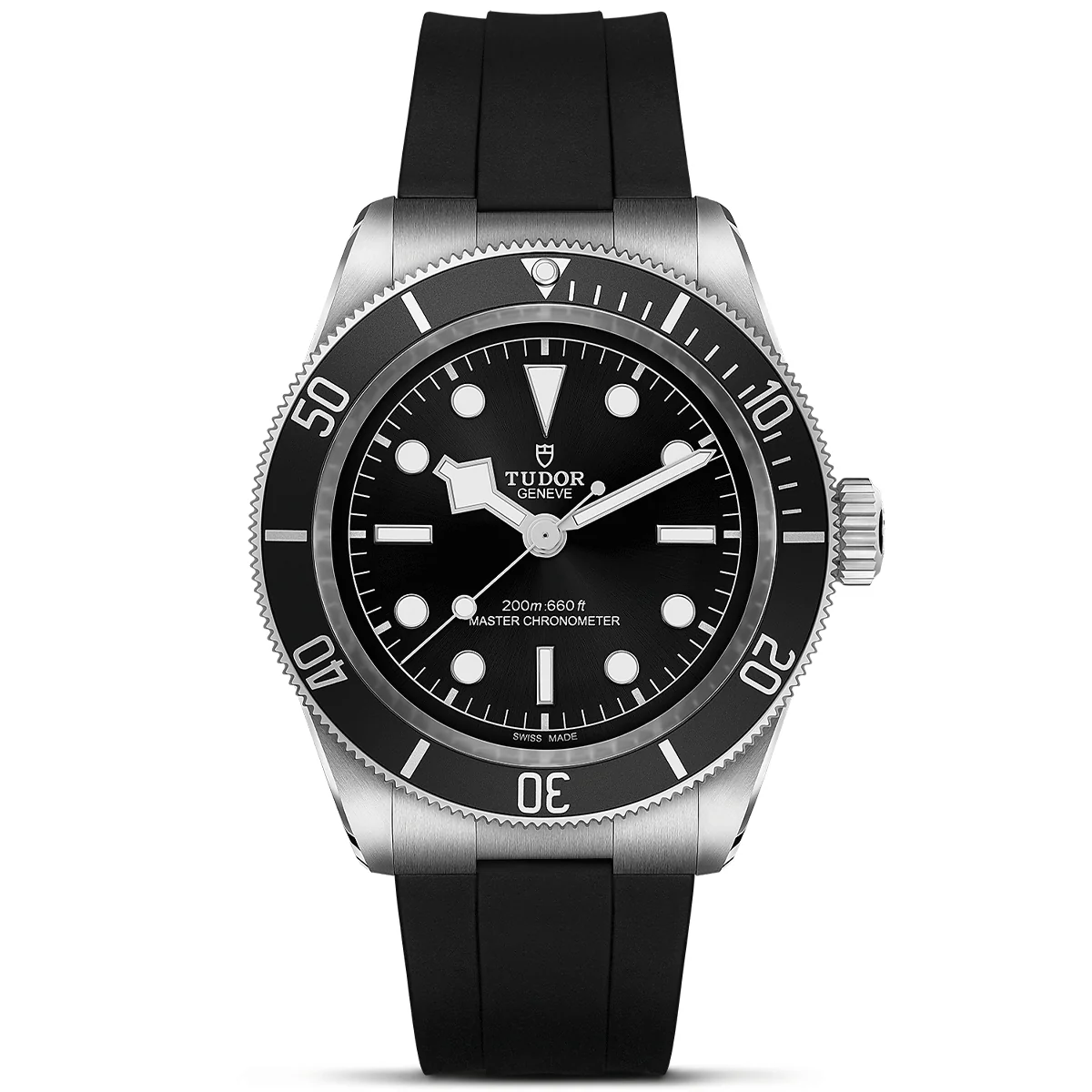 Black Bay 41mm Black Dial & Bezel Men's Rubber Strap Watch