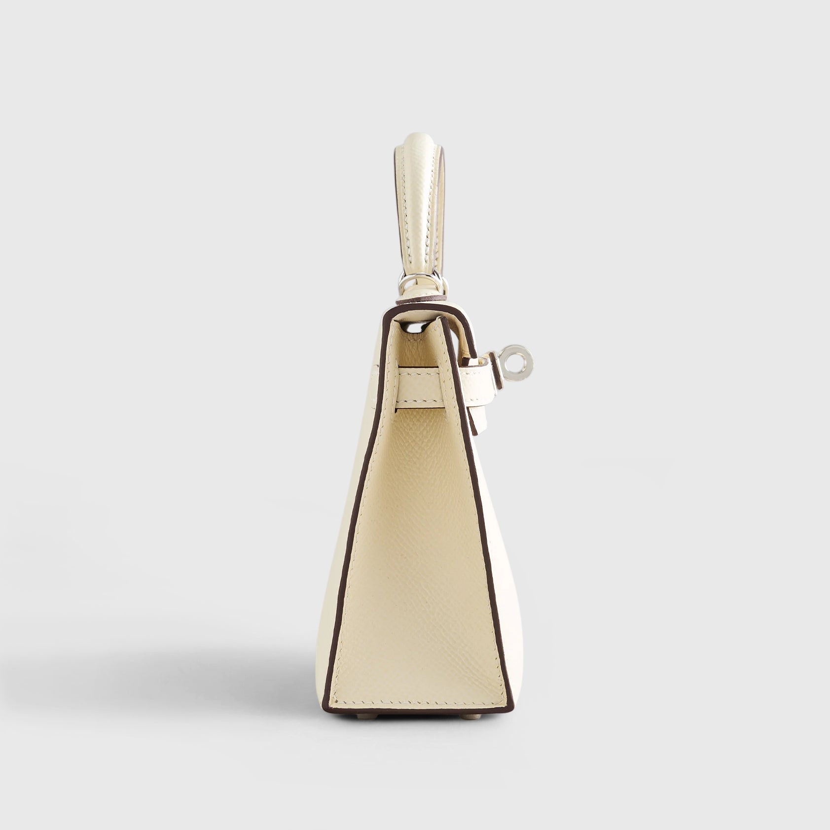Hermès Kelly 20 Epsom Nata Yellow / Orange Strap Palladium Hardware 4