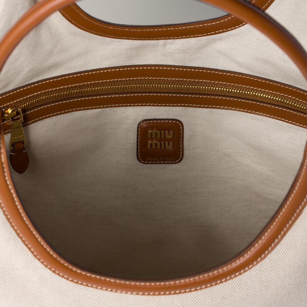 IVY canvas and leather tote bag Beige/Brandy 6